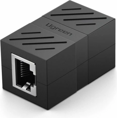 Kuplues RJ45 rrjeti UGREEN 20390 female-female Cat7/Cat6/Cat5e, i zi, polybag