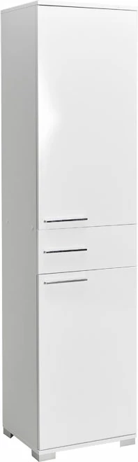 Dollap me sirtarë, ngjyrë e bardhë me shkëlqim, 45x40x188cm