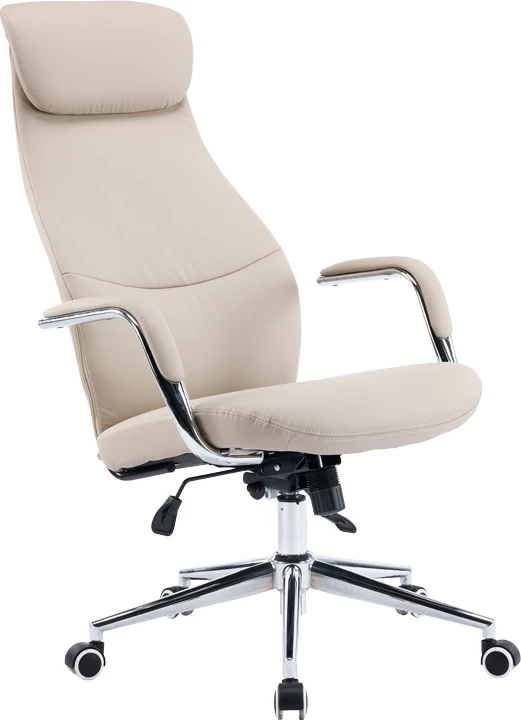 Karrige menaxheri për zyre, ngjyrë bezhë, Ferka, 64x71x120-128cm