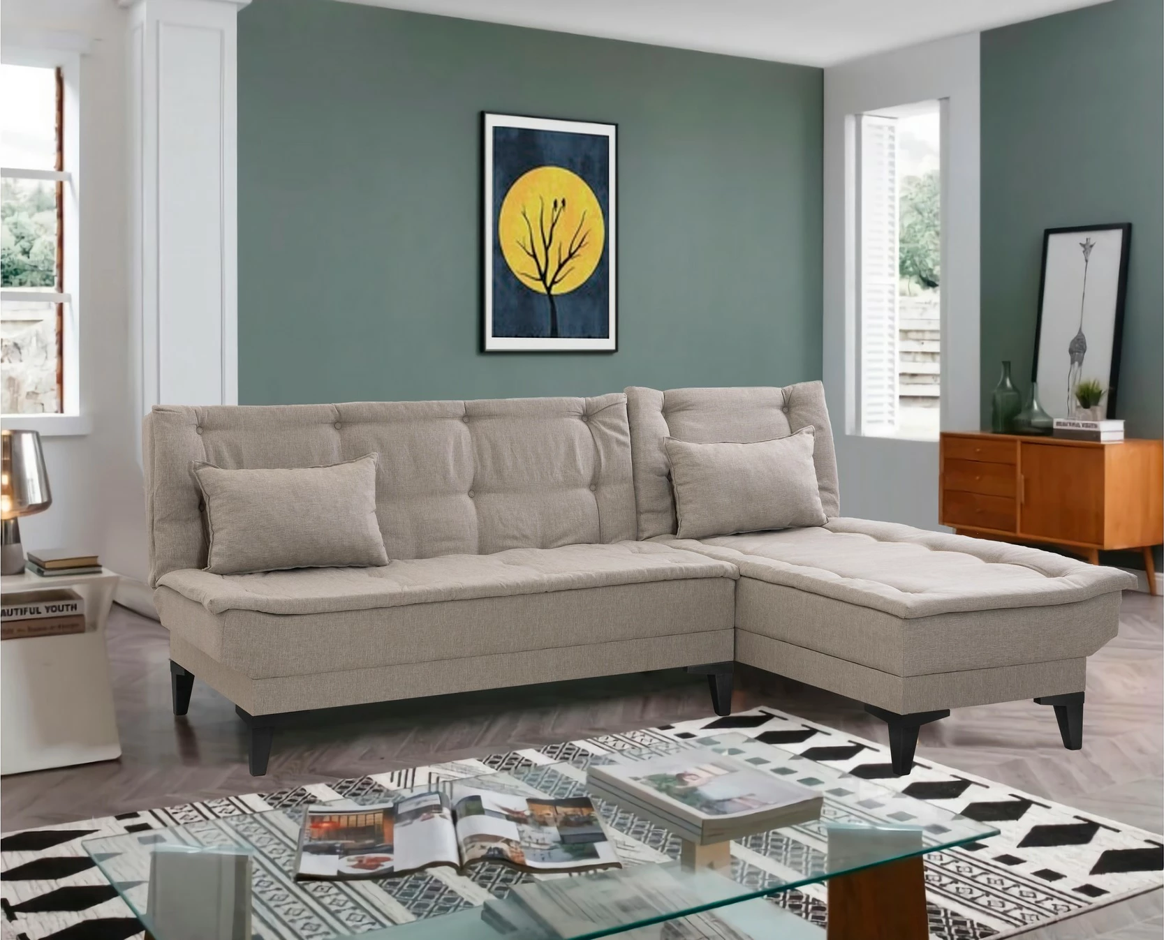 Kënd divan-krevat Atelier del Sofa, Santo-S, krem