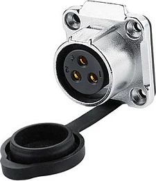 Konektor industrial GoodConnections S1, Power 3-Pin M20, argjend/zi