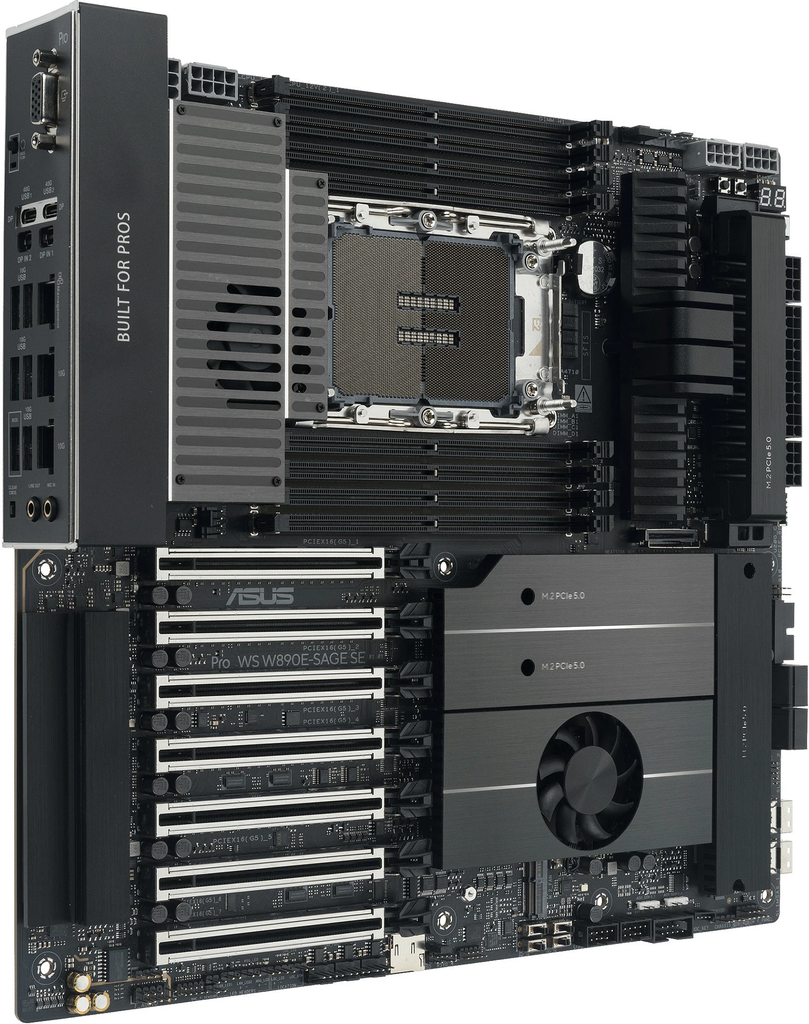 Pllakë amë ASUS Pro WS W890E-SAGE SE, Socket LGA 4710-2, DDR5 ECC, PCIe 5.0, 10GbE, e zezë