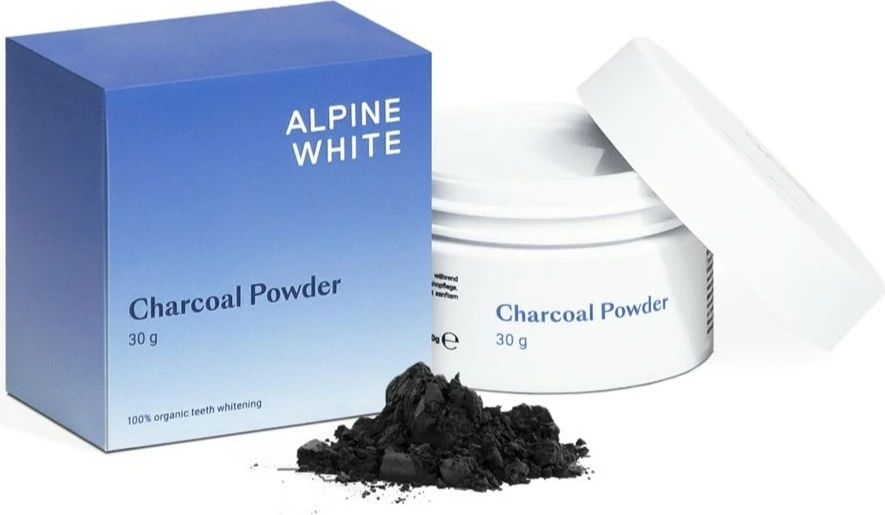 Pluhur për dhëmbë Alpine White Charcoal Powder 30g
