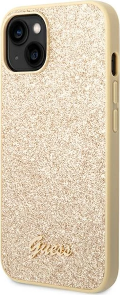 Mbështjellës Guess GUHCP14MHGGSHD për iPhone 14 Plus 6.7", hardcase, Glitter Script, ari