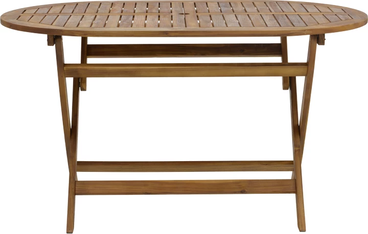 Tavolinë me karrige Gorpo-Falov, dru akacie natyrale, set 5 copë, 130x80x72cm