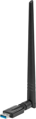 Kartë rrjeti Wi-Fi USB 3.0 Lanberg NC-1200-WIE me antenë të jashtme, e zezë