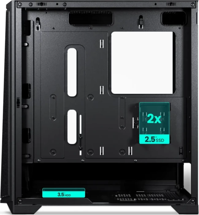 Kasë PHANTEKS Eclipse G370A ATX Big Tower, tempered glass, D-RGB LED, USB-C 3.0, e zezë