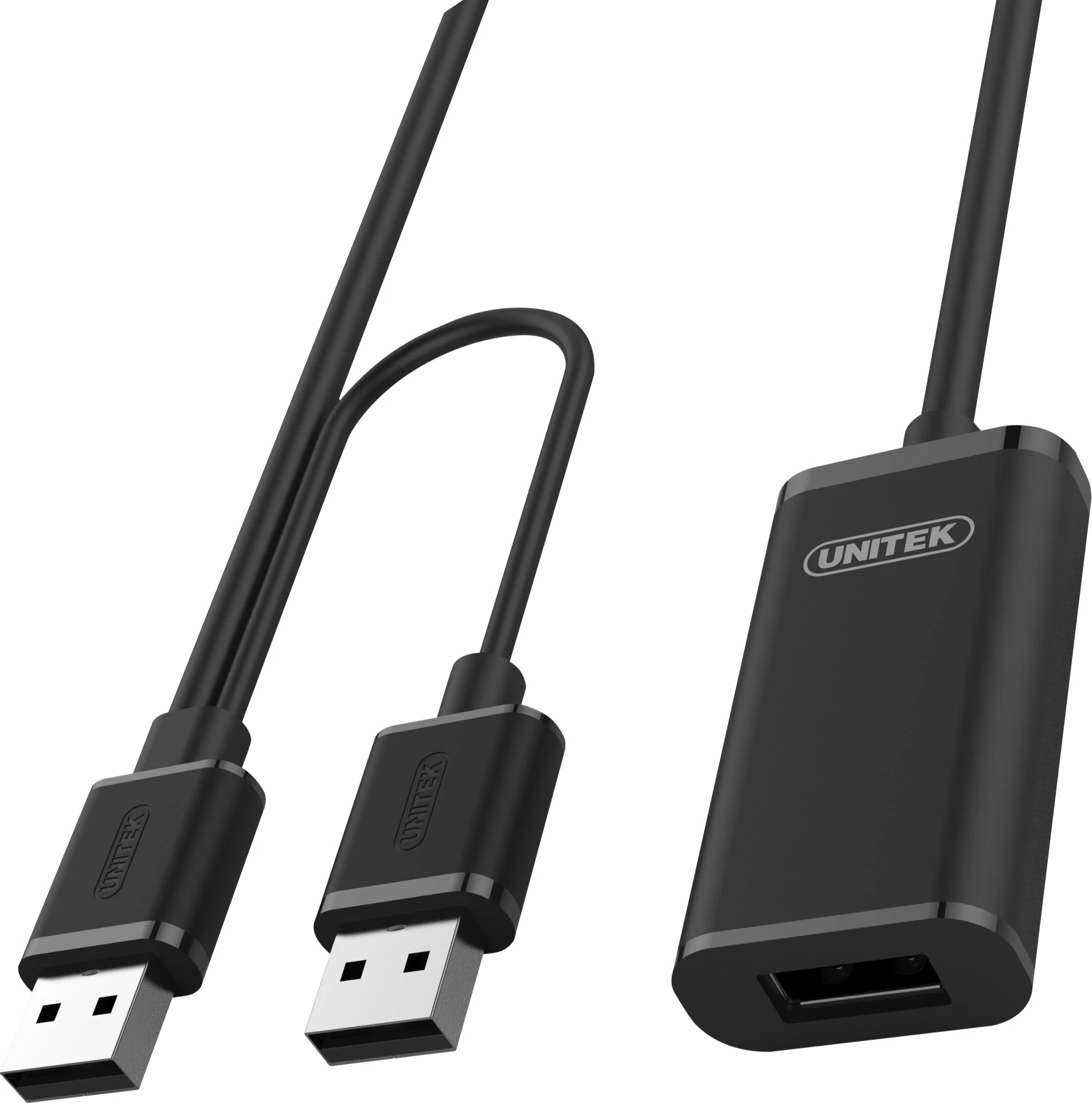 Kabllo zgjatëse aktive USB-A - USB-A Unitek Y-279 20 m USB 2.0, e zezë