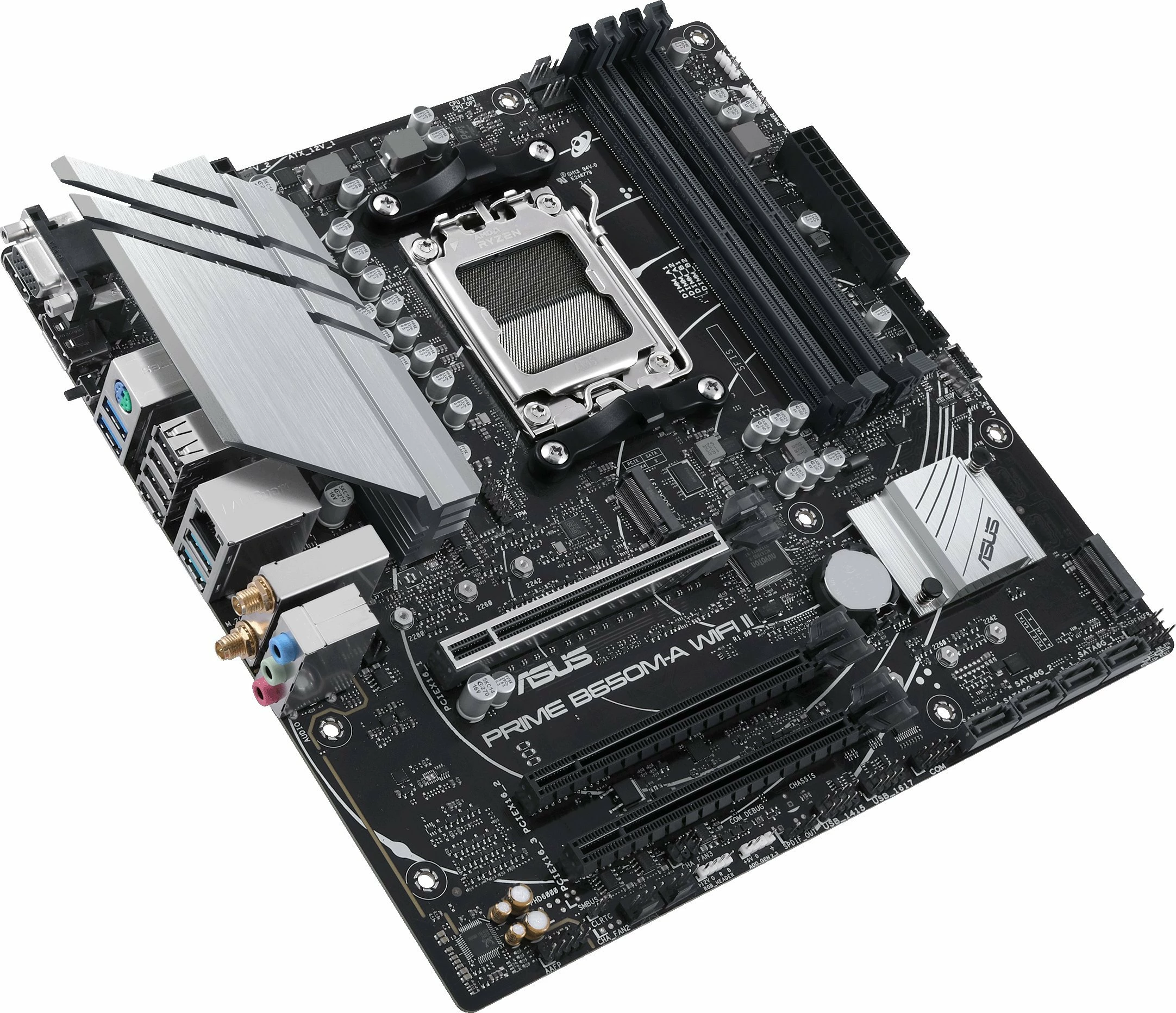 Pllakë amë Asus PRIME B650M-A WIFI II, Micro ATX, DDR5 deri 128GB, Wi‑Fi 6 + Bluetooth