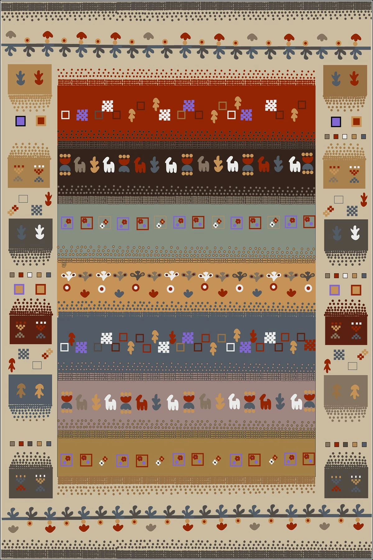 Qilim korridori, shumëngjyrësh, Conceptum Hypnose CT-1198, 80x150cm