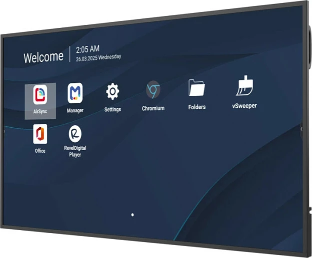 Ekran profesional komercial ViewSonic CDE31 65", 4K UHD, Android 14, Wi‑Fi, 24/7