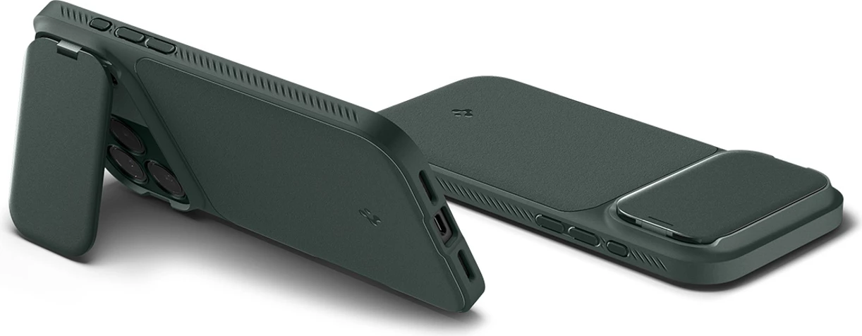 Mbështjellës Spigen Optik Armor MagSafe për iPhone 17 Pro Max, TPU+PC, me kapak rrëshqitës për kamerë, Green