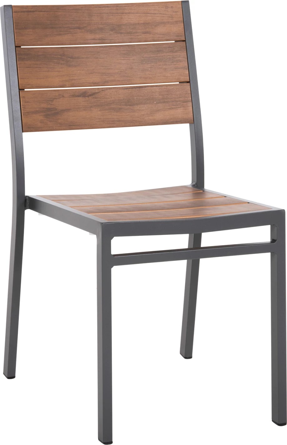 Karrige alumini SAGA FH6063.02 gri e errët me polywood 46x52x86H cm