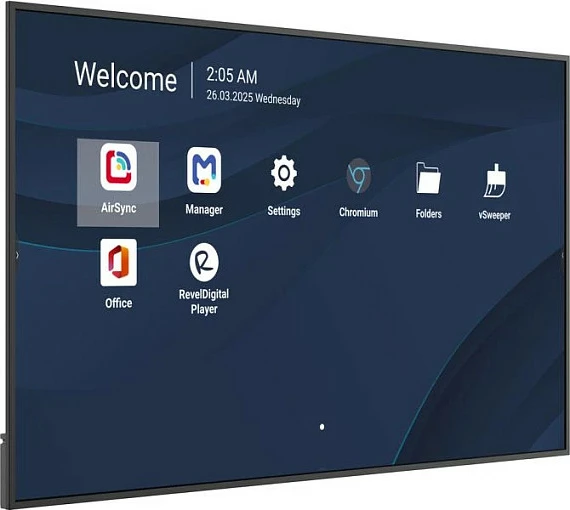 Ekran komercial ViewSonic CDE14-2C 86", 4K LCD, Android, 24/7, Wi‑Fi, anti-glare, i zi