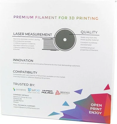 Filament 3D Spectrum PLA Premium 1.75mm 1kg, Fluo Green