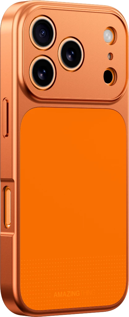 Mbështjellës celulari, AmazingThing, Minimal Mag Full Cover për iPhone 17 Pro, MagSafe, rënie deri 3 m, portokalli