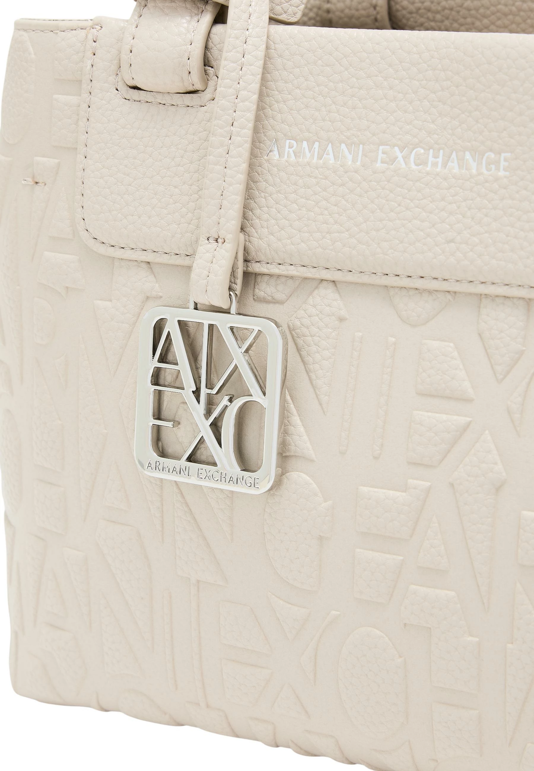 Çantë dore Armani Exchange XW001576 AF15774 për femra, bezhë e çelët