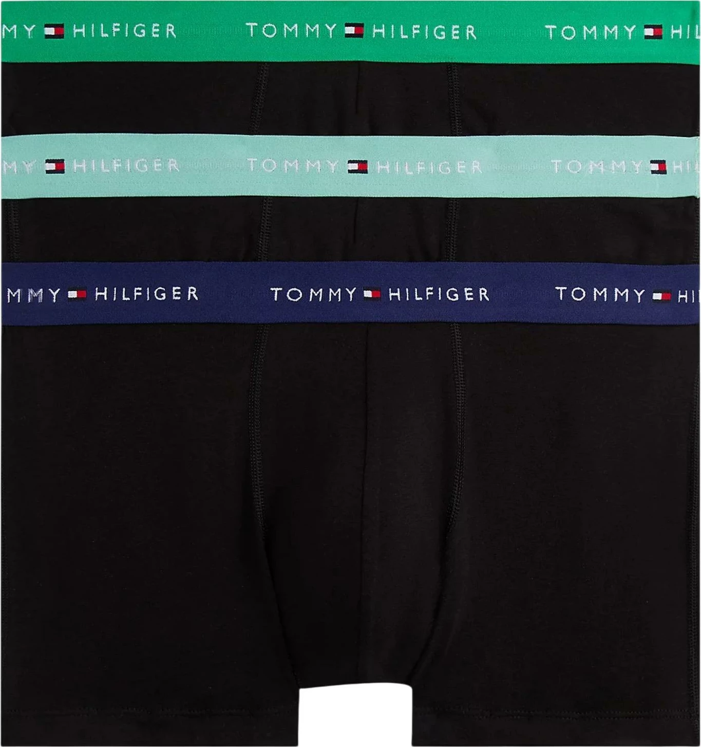 Të brendshme për meshkuj Tommy Hilfiger UM0UM02763 (3 palë), zi-jeshile