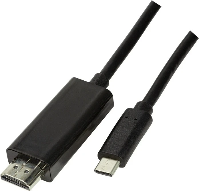 Kabllo LogiLink USB-C në HDMI, e zezë