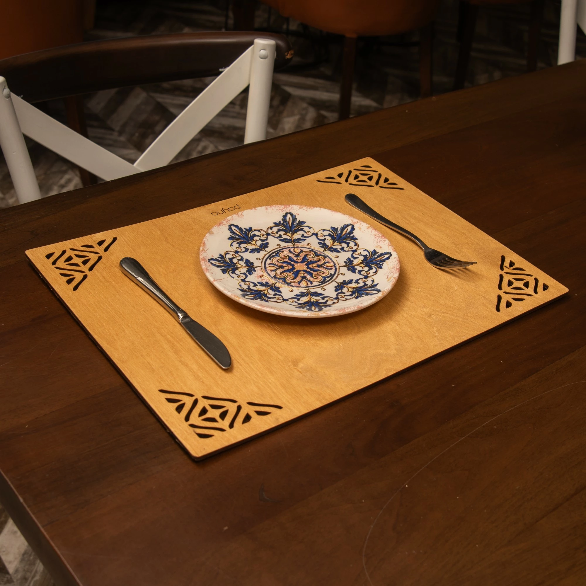 Set nënshkallash druri (6 copë), Hermia, Corpat, ngjyrë mjaltë
