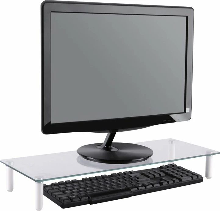 Mbajtëse monitori Neomounts NSMONITOR10, akrilik, 56x21x8 cm, transparent