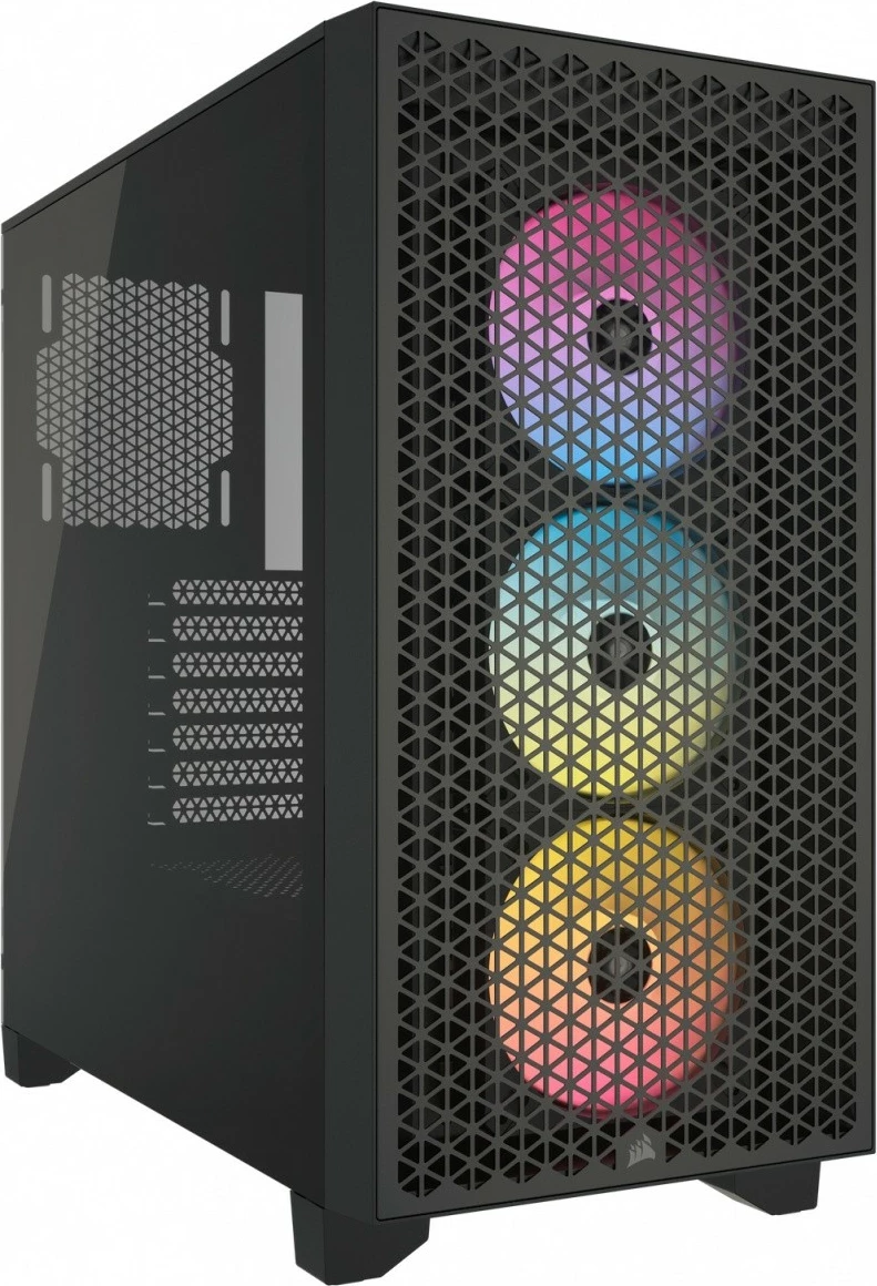 Kasë Corsair 3000D Airflow RGB TG, Midi Tower, e zezë