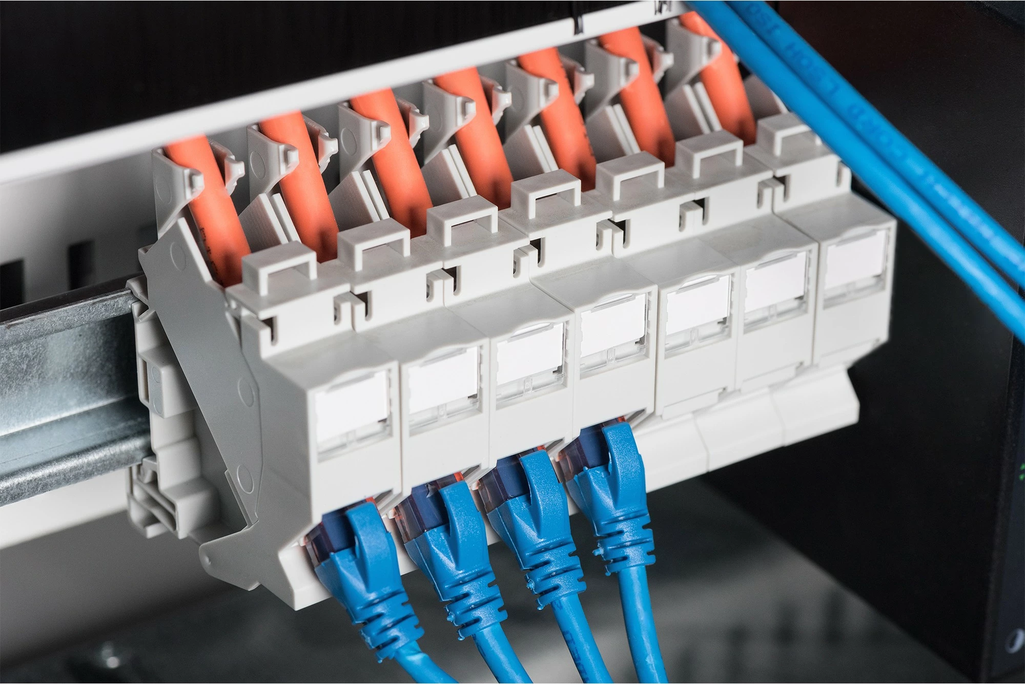 Adapter rrjeti Digitus Hutschinen për Keystone Module, RJ-45, IP20, bardhë