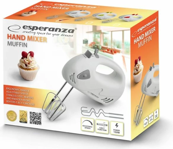 Mikser dore Esperanza Muffin EKM007WE, gri