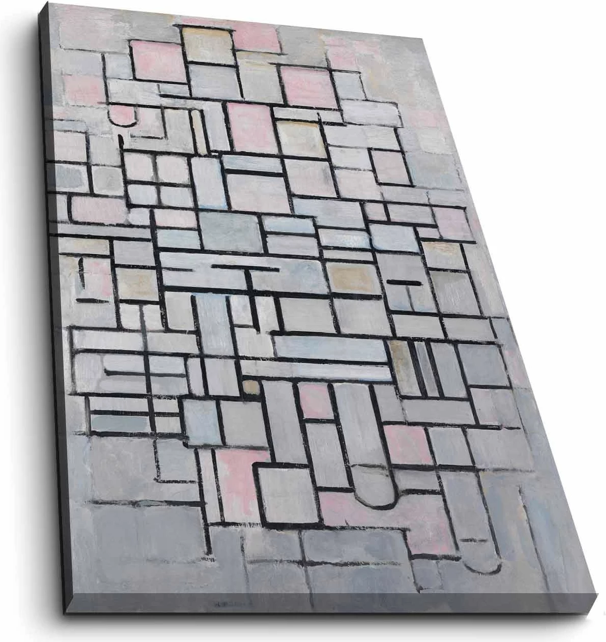 Pikturë dekorative në kanavacë, Wallity, FAMOUSART-059, Kompozicioni 6 nga Piet Mondrian, 45x70cm