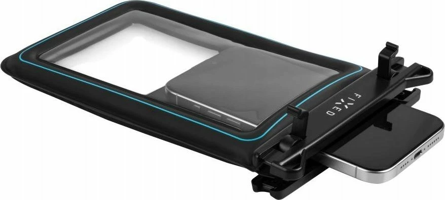 Mbështjellës i papërshkueshëm prej ujit Fixed Float Max universal deri 7.5\", IPX8, me litar qafe, i zi