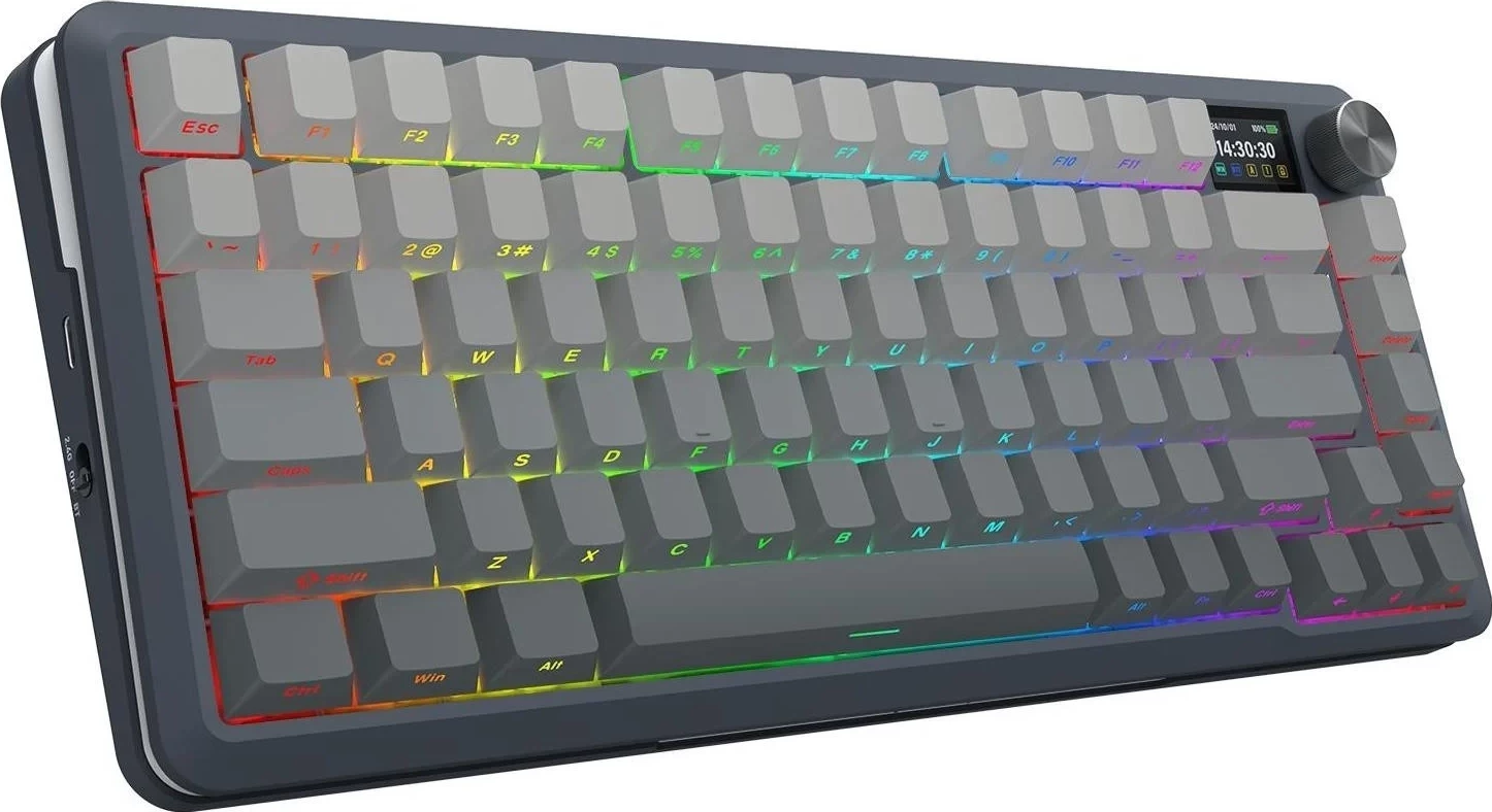 Tastierë Redragon K708GG-RGB-PRO Flekact, RGB, mekanike, gri
