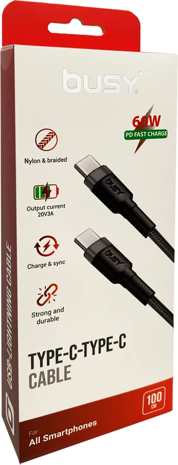 Kabllo Busy Type C to Type C 1 m 60W