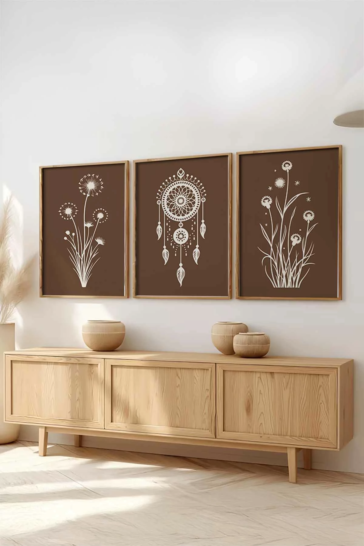 Pikturë dekorative me kornizë MDF (3 copë), Wallity, Huhu514, 40x60