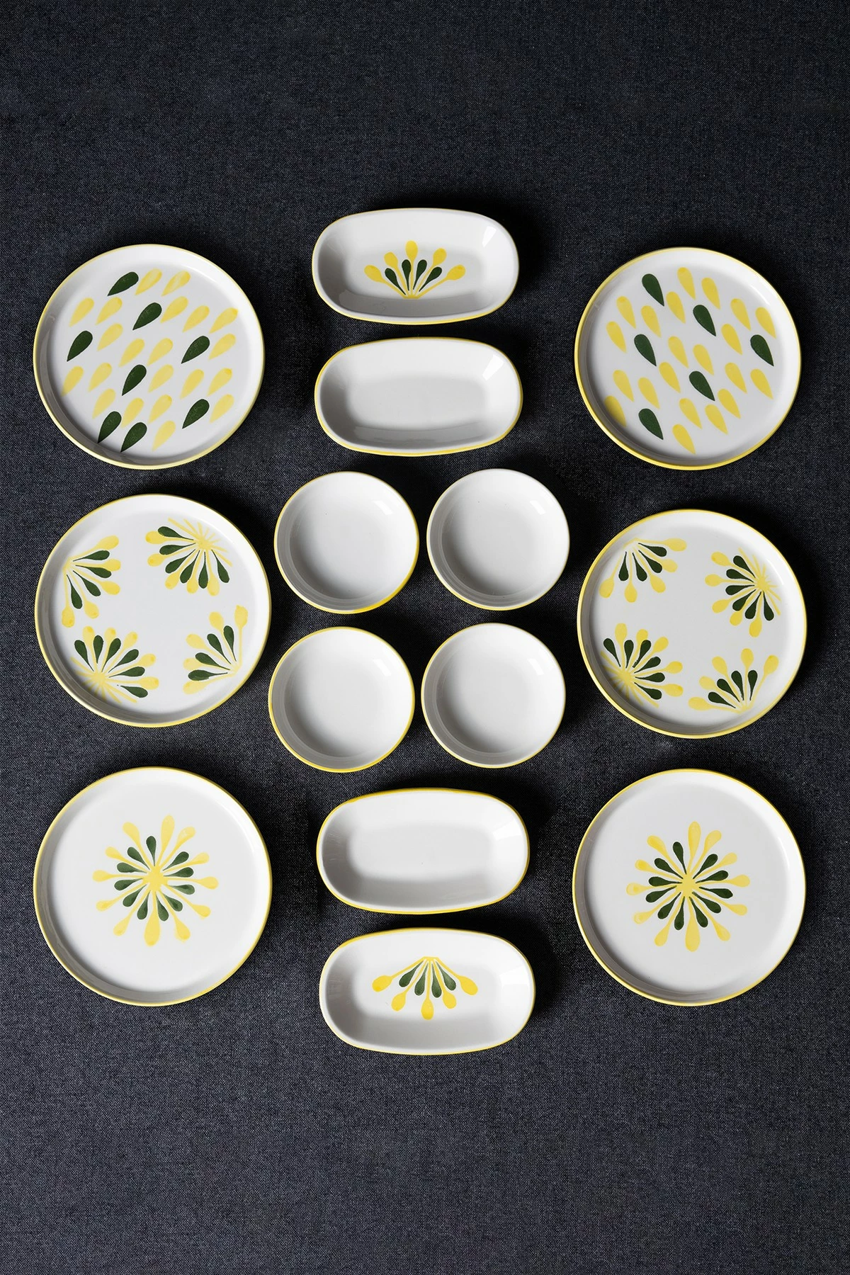 Set mëngjesi 14 pjesësh, Hermia Concept, ngjyrë e gjelbër, YSLNKT-14