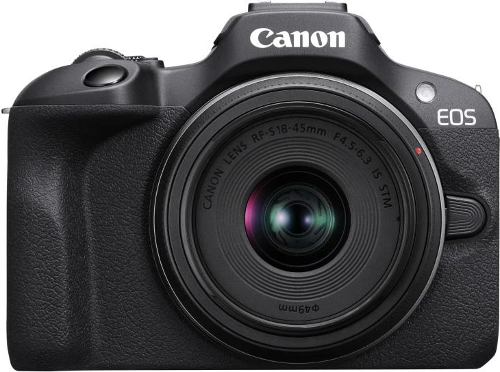 Kamera Canon EOS R100 24.1MP APS-C, Dual Pixel AF, Wi‑Fi/Bluetooth, RF‑S 18–45mm IS STM, e zezë, set (6052C013)
