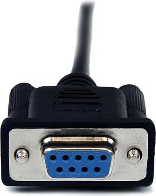 Kabllo seriale StarTech SCNM9FM1MBK DB9 RS232 Null Modem, 1m, M/F, e zezë