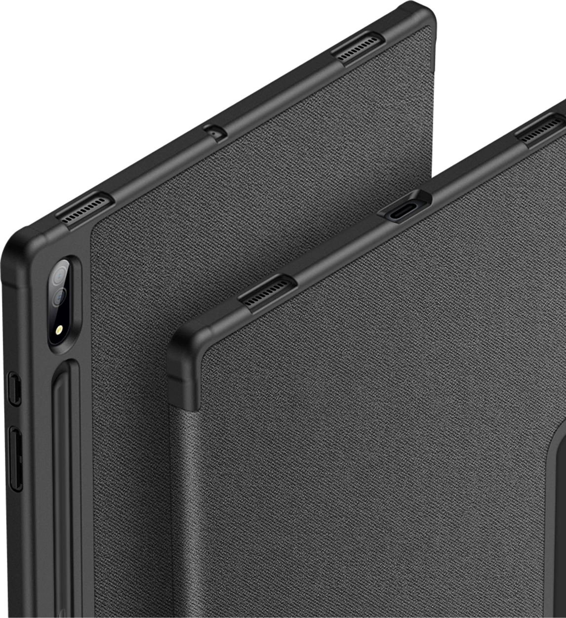 Mbështjellës tabletë Dux Ducis Domo, me Smart Sleep, me qëndrim/stand, për Samsung Galaxy Tab S8 Ultra/Tab S9 Ultra (SM-X900/SM-X906), me mbajtës stylus, ngjyrë e zezë