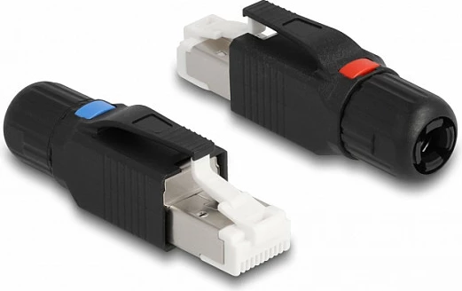 Konektor RJ45 DeLOCK Cat6A, montim pa vegla, S/UTP, AWG 23/26, i zi