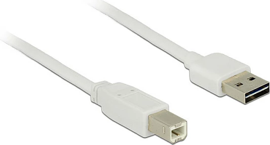 Kabl USB DeLOCK EASY-USB USB-A në USB-B, USB 2.0, 5 m, i bardhë