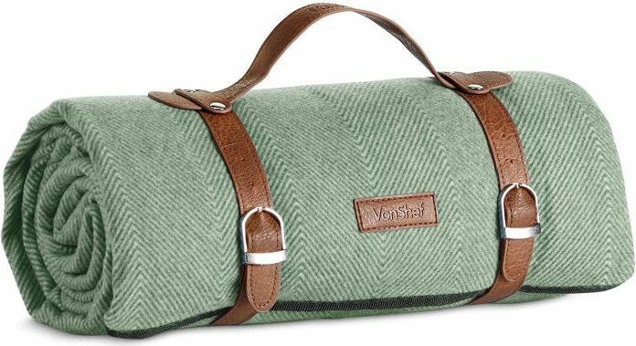 Batanije pikniku VONHAUS VonShef 147 x 180 cm, me mbështetje të papërshkueshme nga uji, e gjelbër