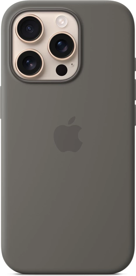 iPhone 16 Pro Silicone Case with MagSafe Stone Gray