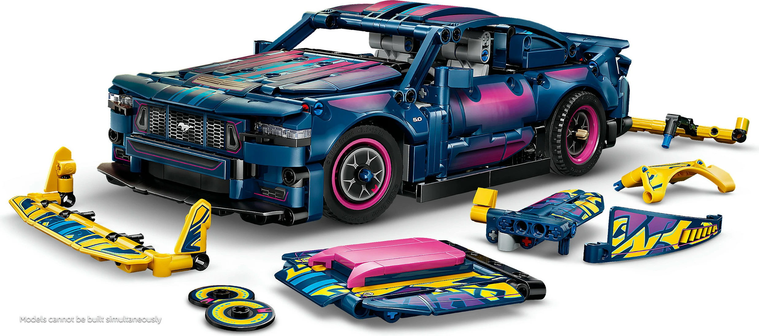 Set ndërtimi LEGO Technic 42236 Custom Garage Ford Mustang GT, 973 pjesë, 10+, shumëngjyrësh
