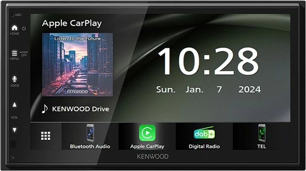 Radio multimedia Kenwood DMX6523DAB, 6.8 inç, Bluetooth, Android Auto, Apple CarPlay, e zezë