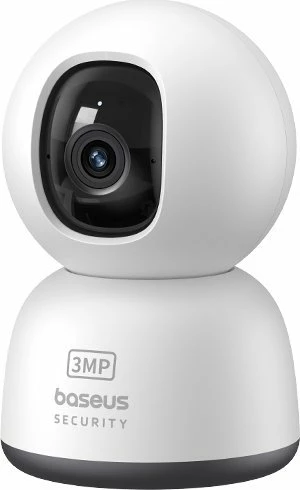 Kamerë sigurie e brendshme Baseus Security P1 Lite 2K, Wi‑Fi 2.4GHz, 3MP, Pan/Tilt 360°/90°, MicroSD deri 256GB, e bardhë