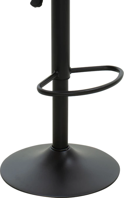 Karrige për bar Balina, lartësi e rregullueshme, ngjyrë e zezë pu-metal i zi, 52x53x109cm, set prej 2 copash