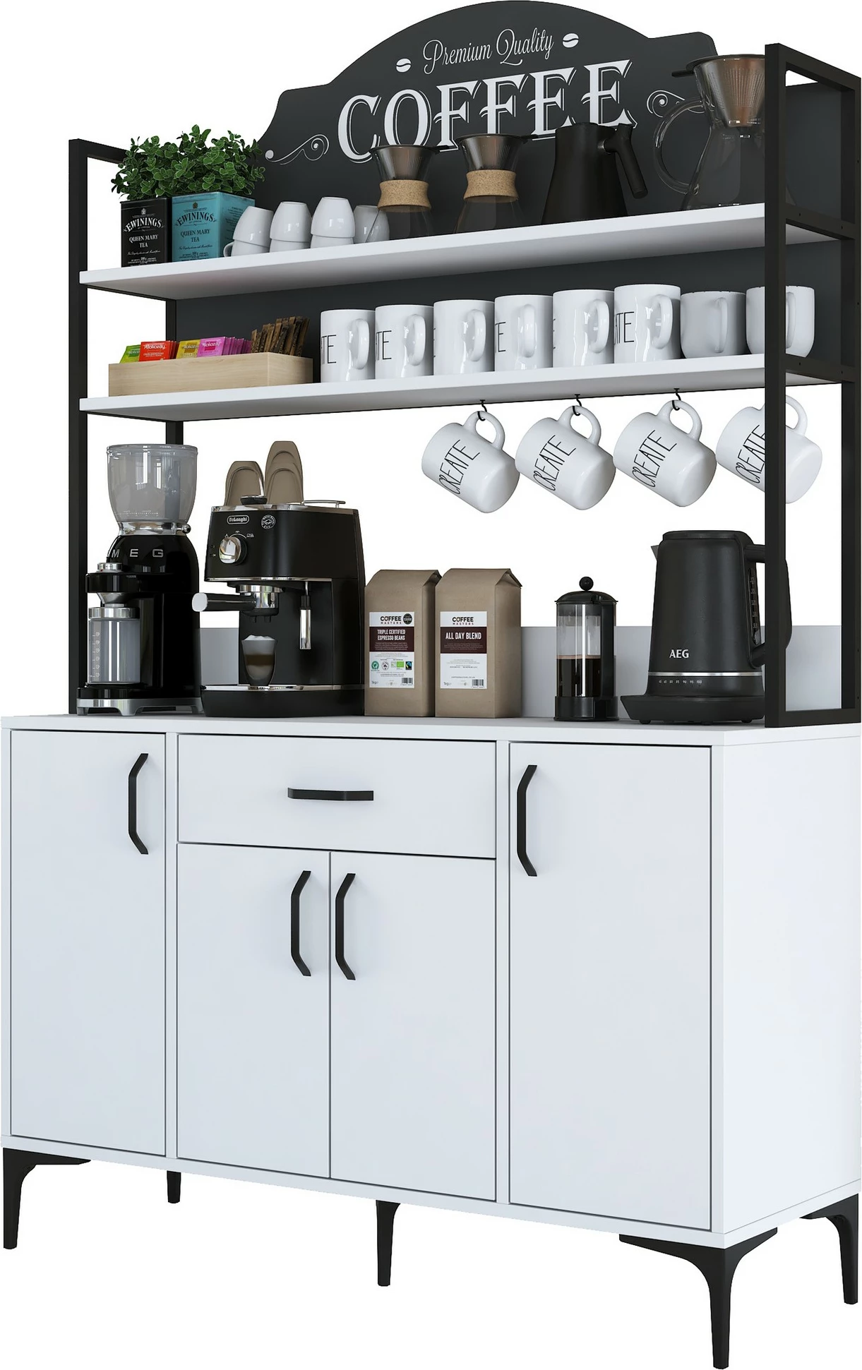 Dollap multifunksional, i bardhë, JE130 - 2987