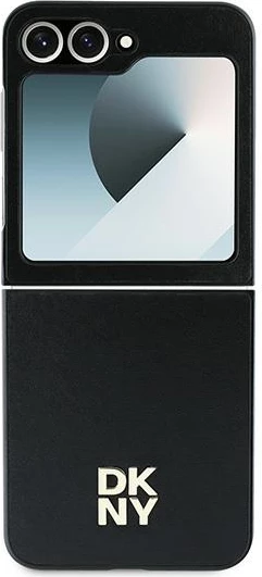 Mbështjellës DKNY për Samsung Galaxy Z Flip 6, lëkurë, i zi