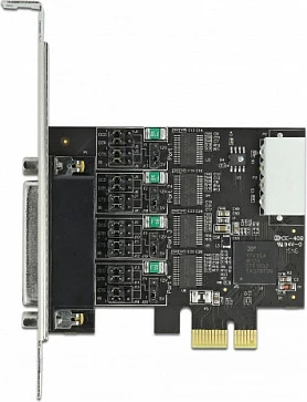 Kartelë zgjerimi PCIe DeLOCK, 4x RS-232 (DB9), low-profile, 5V/12V
