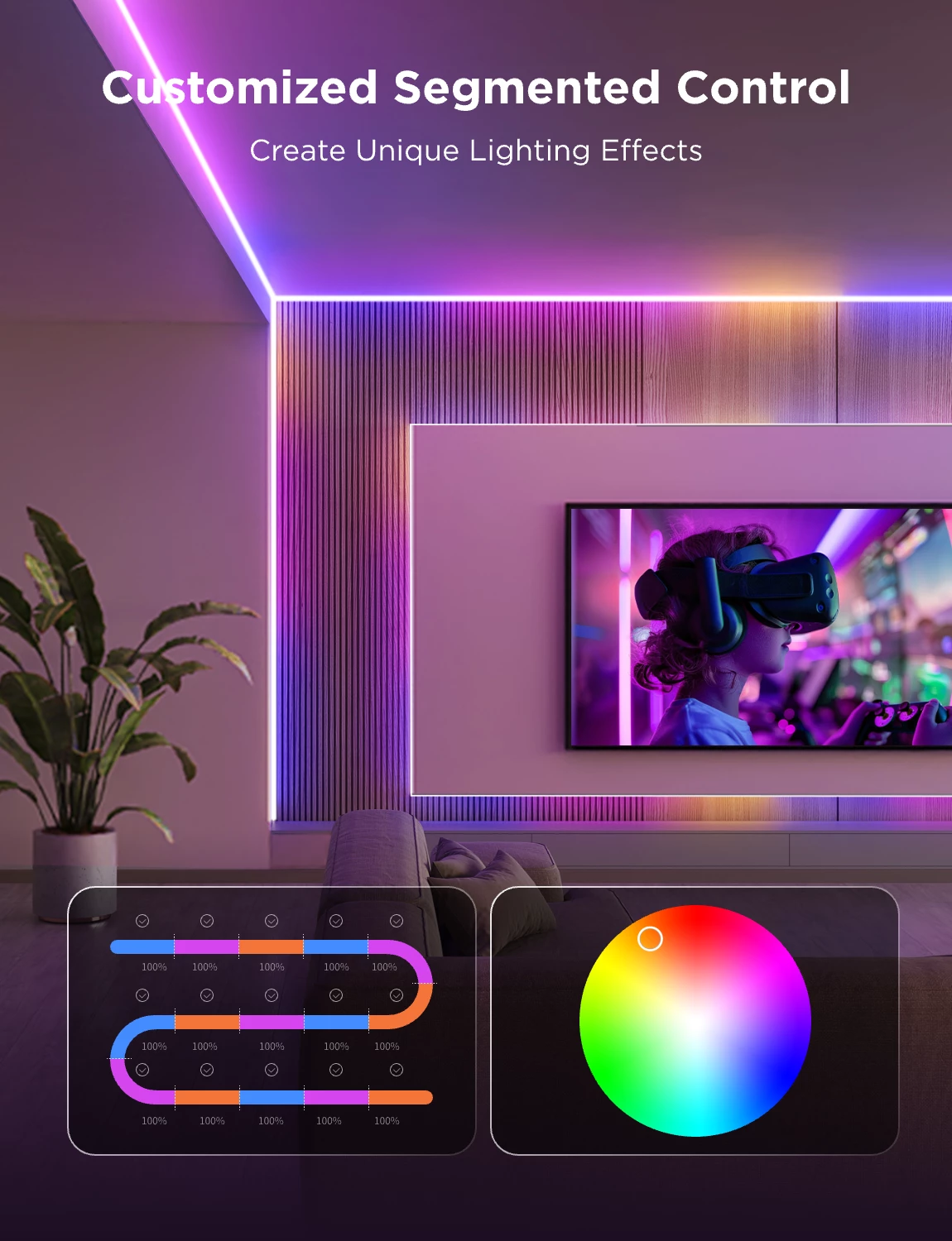 Shirit LED smart Govee COB Strip Light Pro H61E5 3m RGBIC+W Wi-Fi/Bluetooth