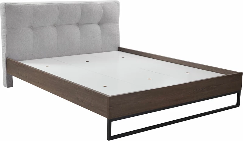 Krevat Inspire, për dyshek 160x200cm, ngjyrë arre, 160x200cm